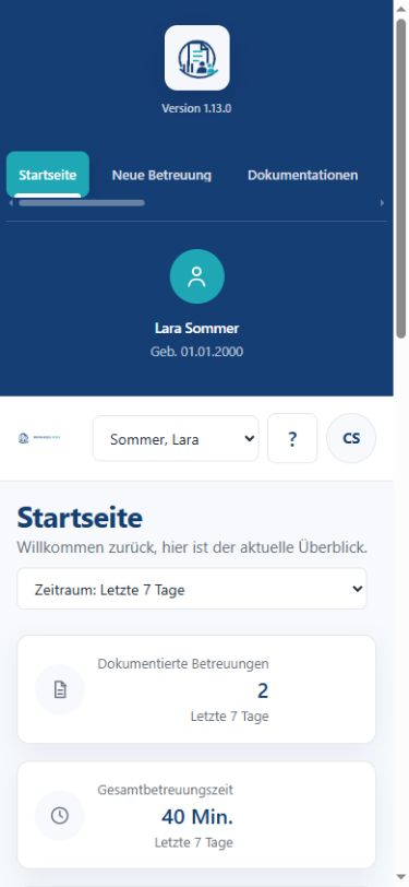 Mobiles Dashboard des BetreuungsMonitors